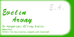 evelin arvay business card